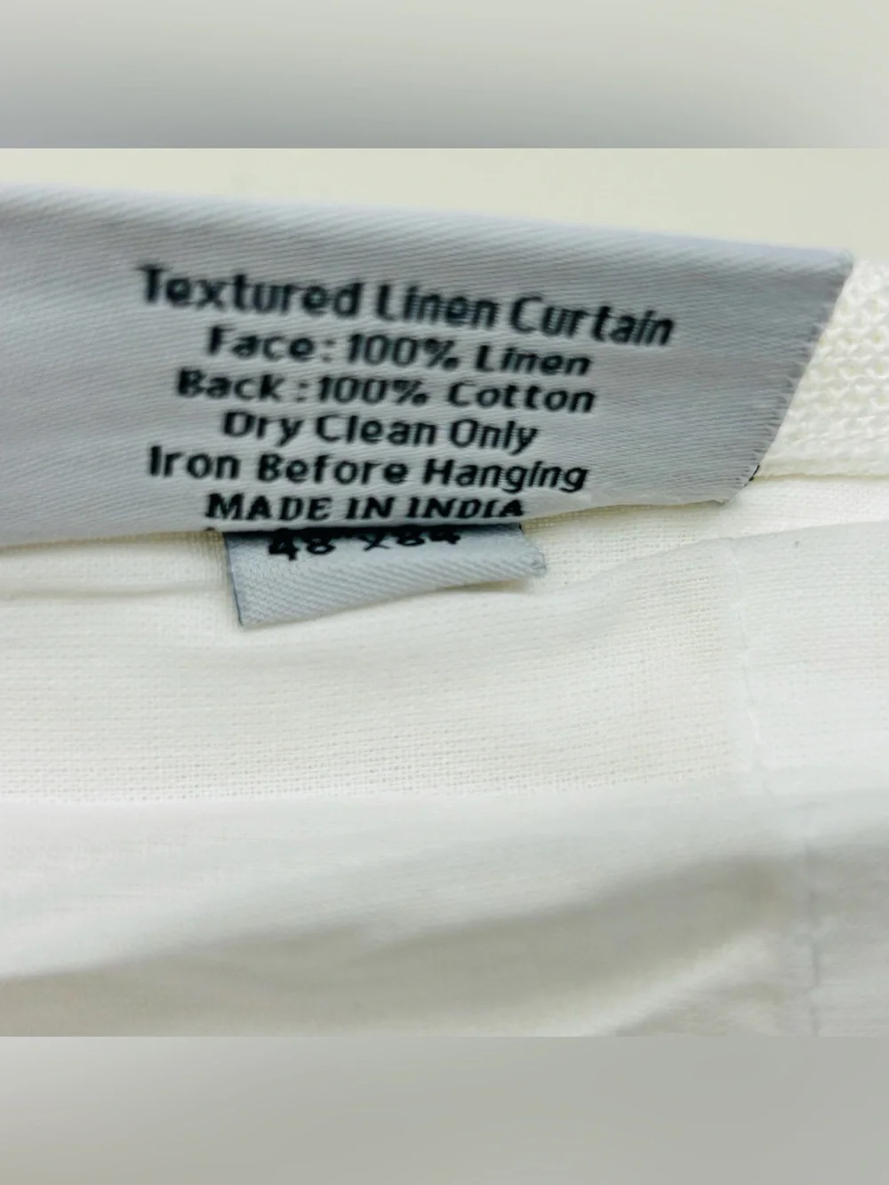 NWT QUINCE Set Of 2 48x84 Heavyweight European Linen Curtains White 8964